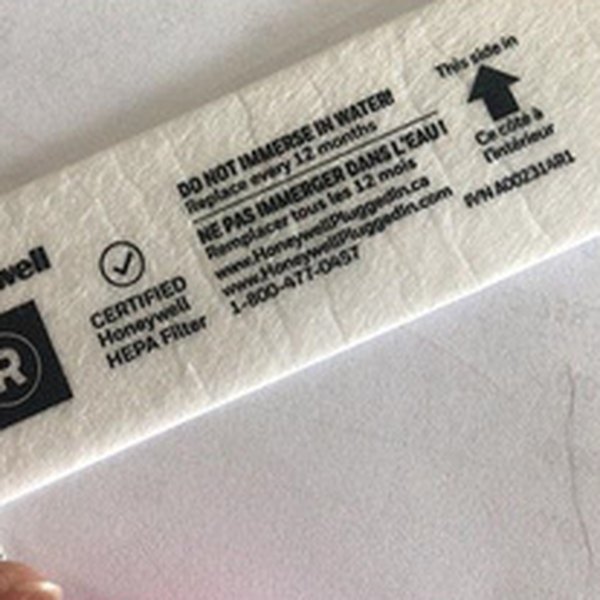 Multi-group thermal inkjet print on a filter pack